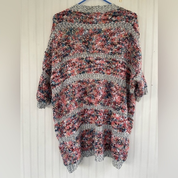 Anthropologie Noisy May Rainbow Multicolor Knitted Cardigan Size Small - Picture 3 of 10